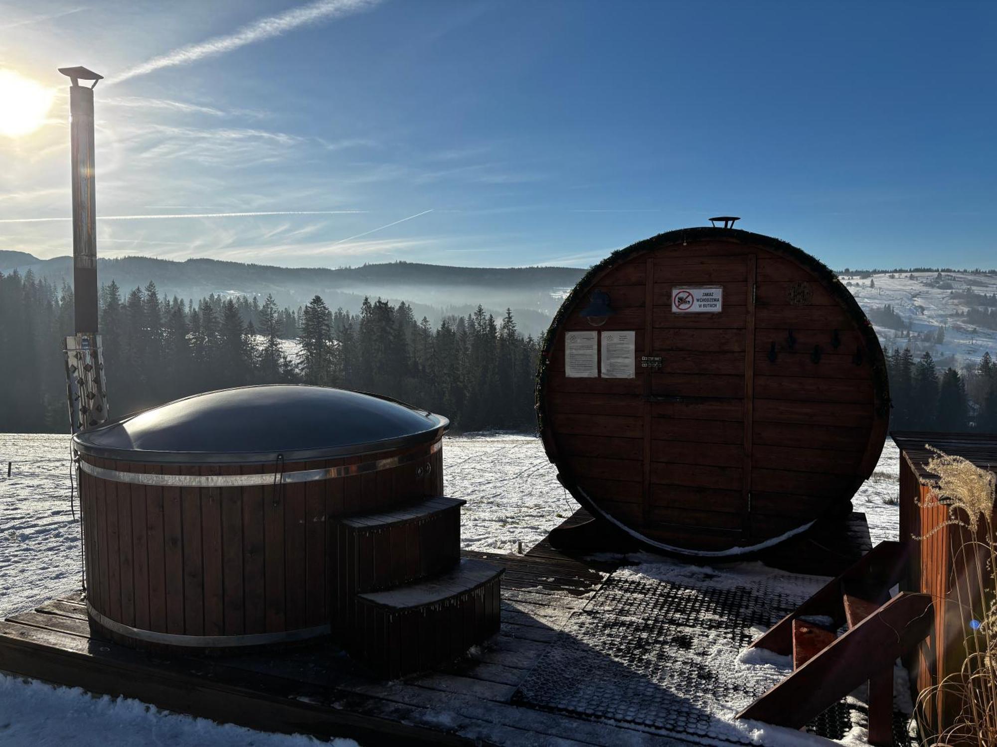 Witowianskie Domki Z Kominkiem, Jacuzzi I Sauna Dzianisz Eksteriør billede