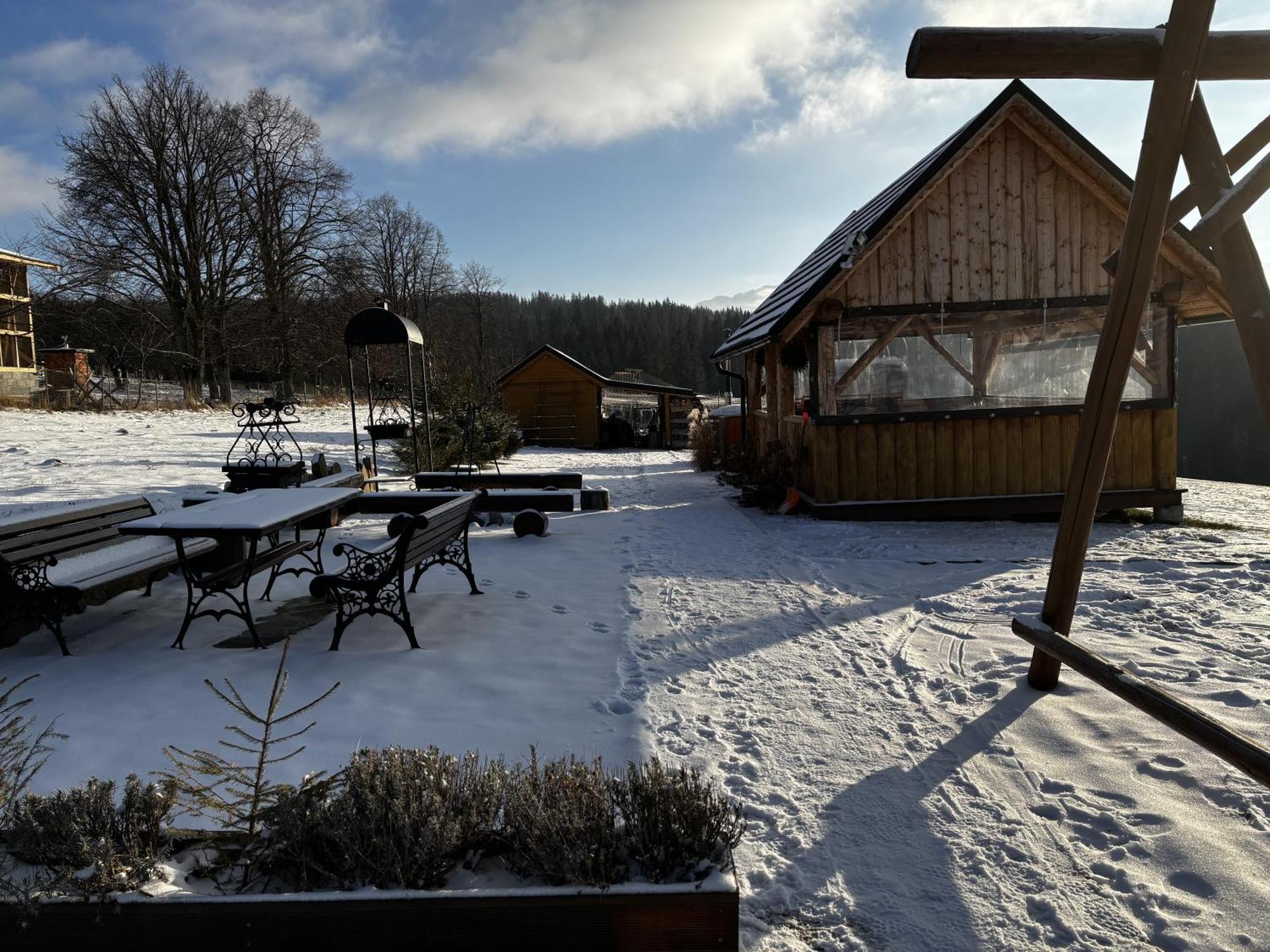 Witowianskie Domki Z Kominkiem, Jacuzzi I Sauna Dzianisz Eksteriør billede